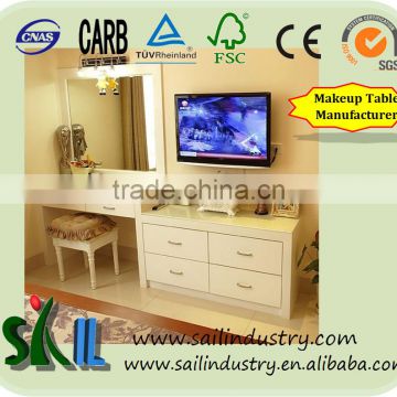 Wooden Dressing Cabinet with Mirror/Make up Table, living room furniture