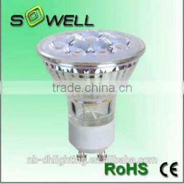 Hot sales 220-240V 3W/4.5W/7W 2835SMD 9PCS GU10 LED lamps, 3000K Glass 30000H LED lights made in China