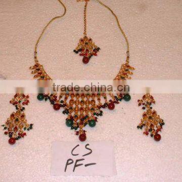Designer Exclusive Indian Costume Fashion Imitation Jewellery ~ Artificial Gold Kundan Bridal Jewelery