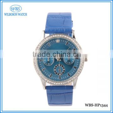 Wholesale China men leather geneva watch