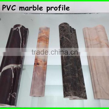 Shanghai Congxiang 60mm width pvc imitation marble profile for wall decoration