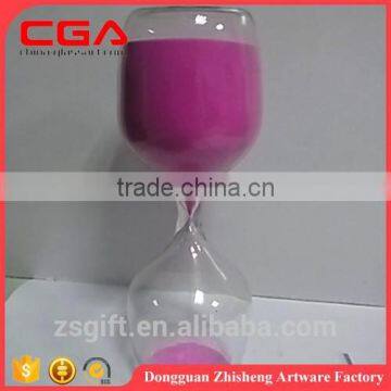 Dongguan factory produce wholesale high quality elegant glass sand timer for home decoration