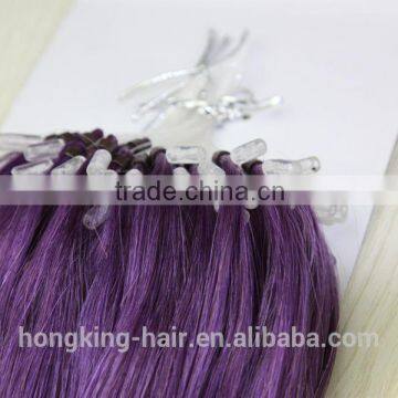 Factory price 100% human hair ombre micro loop ring hair extension