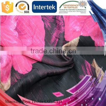 China well sale polyester flower printed chiffon fabric for formal office dresses