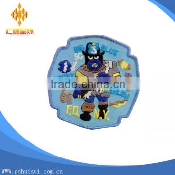 High quality customized embroidery cartoon people shape patch