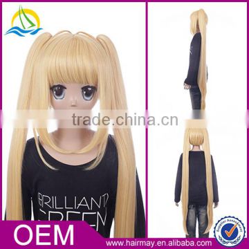 Wholesale cheap synthetic Sailor Moon long straight hatsune miku cosplay wig