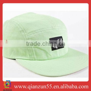green polyester cotton caps adjustable clip back closure made in china cap
