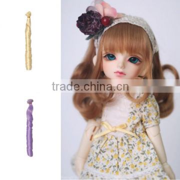 Synthetic 25cm Spring Curly Hair Piece for Doll Wig