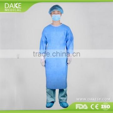 Sterile Reinforce SMS Isolation Gown Disposable With knited Cuff