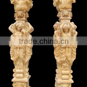 China Marble Woman Statue Column for sale