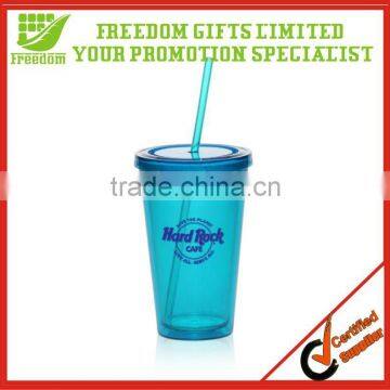 Logo Printed Tumbler With Straw