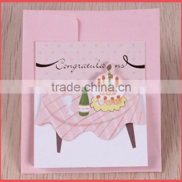 hot stamping pop-up handmade 3d card for birthday