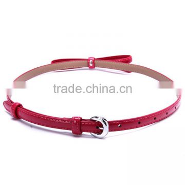 Metal Lock Leather Belt Girl Leather Belt Colour Leather Belt