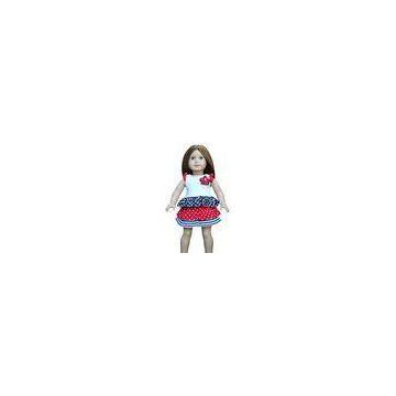 Multicolor Nylon Wool Tiered Doll Dresses 18 inch Dolls , American Girl Doll Outfits