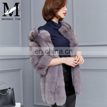 Luxury Fashion Fur Coat Real Fox Fur Sexy Women Fur Coat