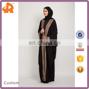 2017 Custom Muslim Fashion Long Sleeve Maxi Slim Casual Muslim Dress Muslim Abaya Hot Sale Islamic Clothing