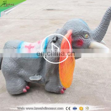 KAWAH Cute Cartoon Artificial Elephant Kids Ride For Sale Made In China