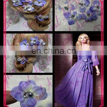 Aidocrystal flower hair accessories purple,hair accesories for wedding,fashion hair clip accessories