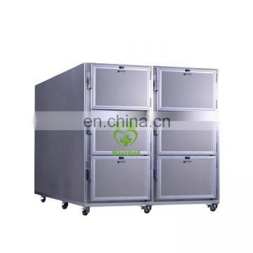 MY-U023 Best price hospital Stainless steel 6 drawers mortuary body freezer