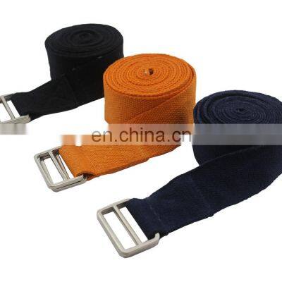 Indian made custom logo option adjuster buckles stretch best high quality yoga strap cotton