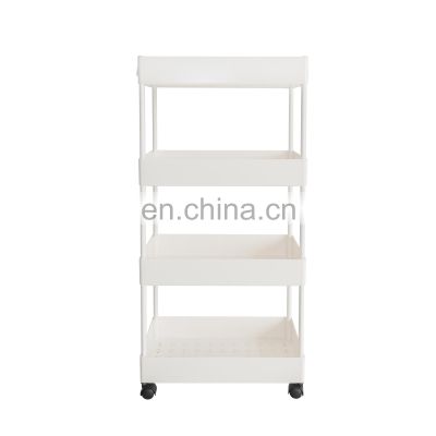 Nordic Multifunctional storage kitchen trolley 3 layers  with wheels for household bathroom living room organise