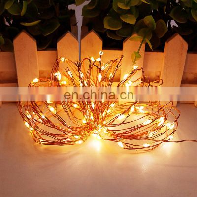 Led Christmas Tree Decoration Outdoor String Light Copper Wire 10M 100 Leds Battery Copper Wire Fairy String Light
