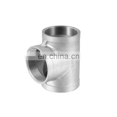 ss304 stainless steel pipe fitting BW seamless equal tee