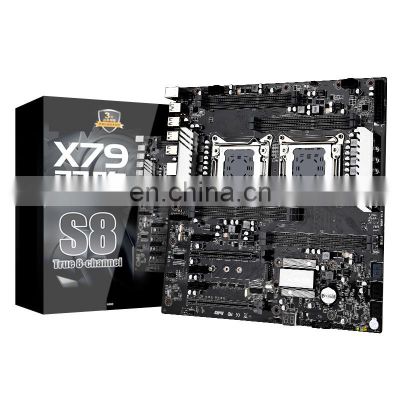 x79 dual s8 Ggaming Desktop Dual Xeon Motherboard Integrated SATA3 Ports High Speed 6Gbps