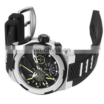 High Quality Promotion China Factory special dial 3 eyes chronograph oem cheap sports watch