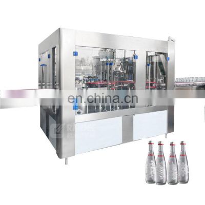Automatic rotary type glass bottle spring purifed water filling machine and production line