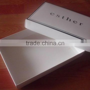 White paper boxes with black printing China supplier