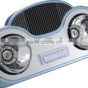 Wall Mounted radiant bathroom heater lingpu AO-HB03 /3 in 1 functions/infrared lamp heater/light/fan