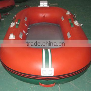 inflatable fishing boat with high quality 0.9mm PVC 12MM PVC lake boat for wholesaler