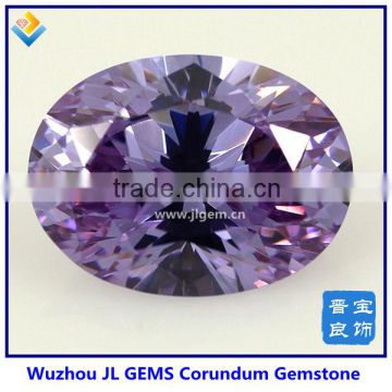 Synthetic High Quality Oval Shape Corundum Ruby 61# Amethyst Gem Stone
