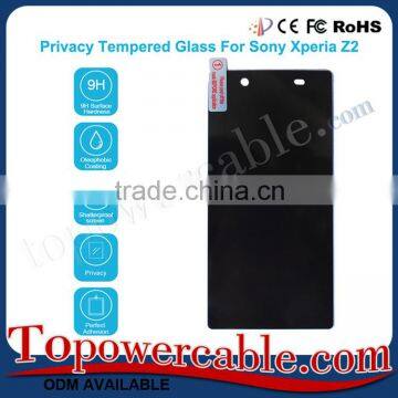 Anti Spy Privacy Tempered Glass Full Screen Protector For Sony Z2