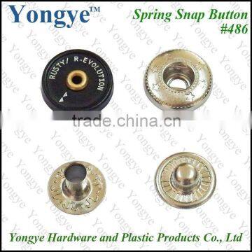 Alloy cap spring snap button