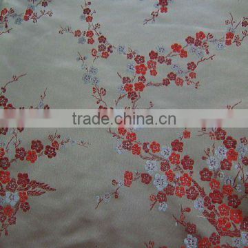 Chinese brocade with wintersweet blossom pattern