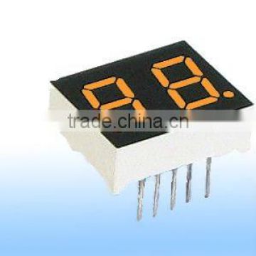high quality 1.2 inch 2 digit segment led display with amber color