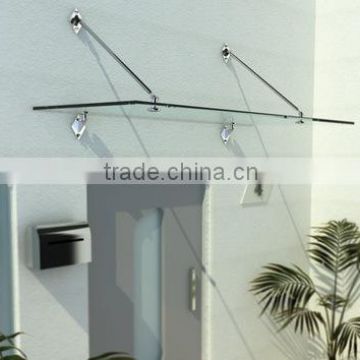Stainless Steel Tempered Glass Canopy "DIAMOND"