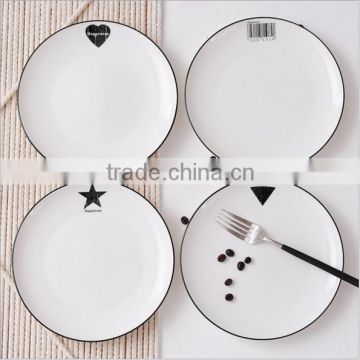 Contracted the Nordic Style Household Hand-painted Ceramic Dinner Plate YJ-XFXL