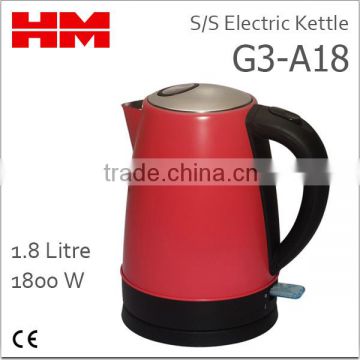 Stainless Steel Electric Kettle G3-A18 Red