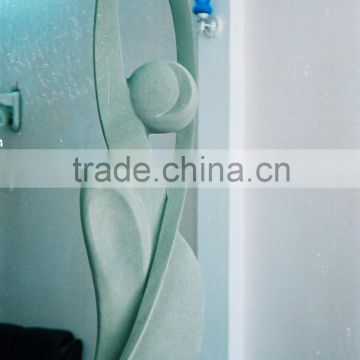 Green Abstract Statue White Marble Hand Carving Sculpture For Garden, Home, Street, Decoration And Restaurant