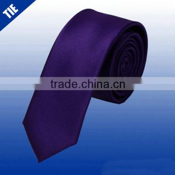 Purple plain polyester custom ties
