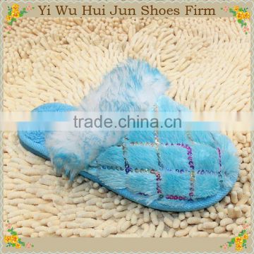 Fachion Waffle Slipper Embroidered Logo Winter Warm Cotton Slippers