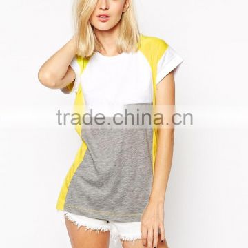 Cheap wholesale Cap sleeves plain t shirt for woman
