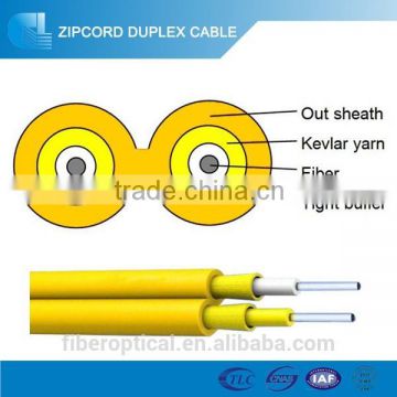 Reasonable price Indoor 2 Core GJFJV Duplex Fiber Optical Cable with LSZH or PVC jacket