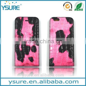 Pink Crocodile Pattern Top Grade Flip Wallet Leather Phone Case For Nokia Lumia 1030 With Plaid Pattern Lining
