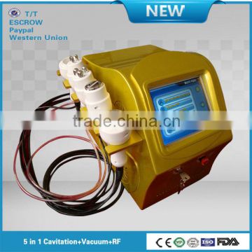 Hot promotion 5 IN 1 cavitation/ultrasound therapy with Vacuum RF (Low price)