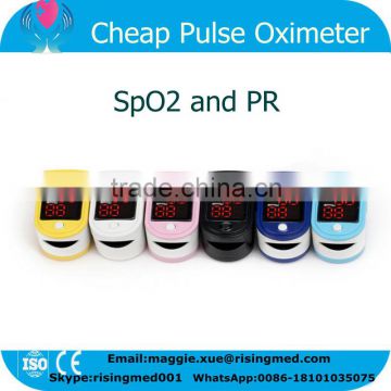 Six Color Optional Fingertip Pulse Oximeter Detecting Spo2 PR Monitor oxygen saturation with CE ISO certification