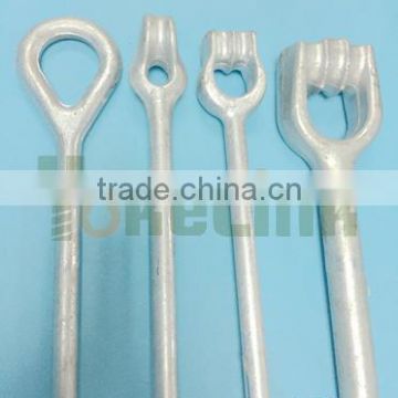 High quality Galvanized Steel Thimble Eye Anchor Rods